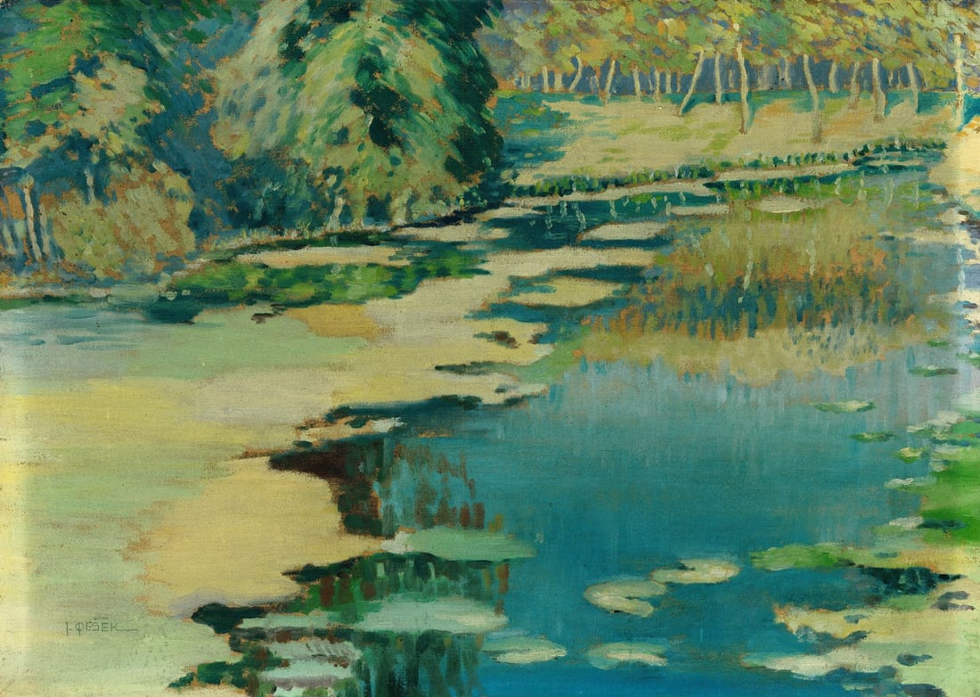 I Fesek (Greek,mid 20C) oil painting - 3