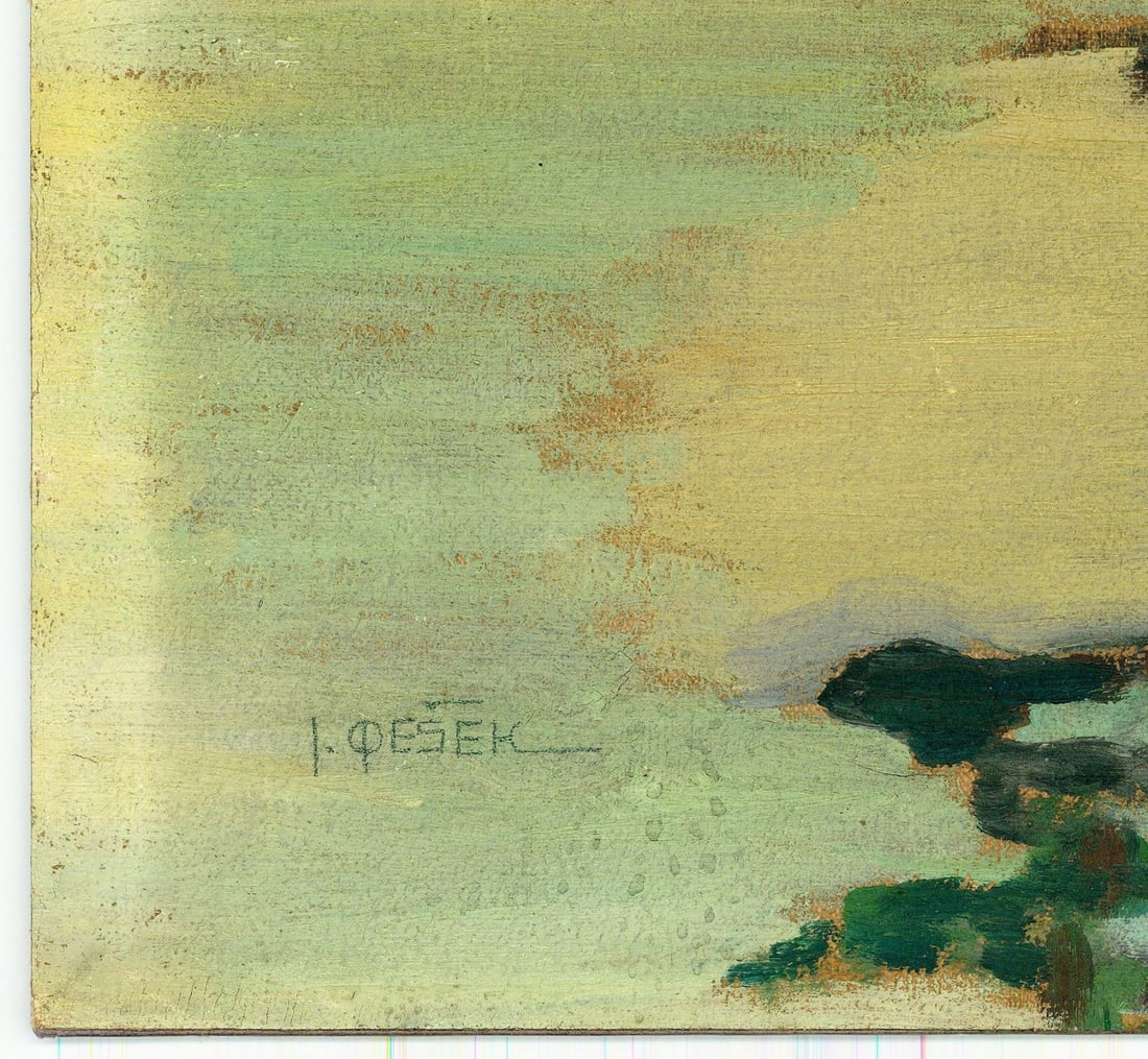 I Fesek (Greek,mid 20C) oil painting - 8