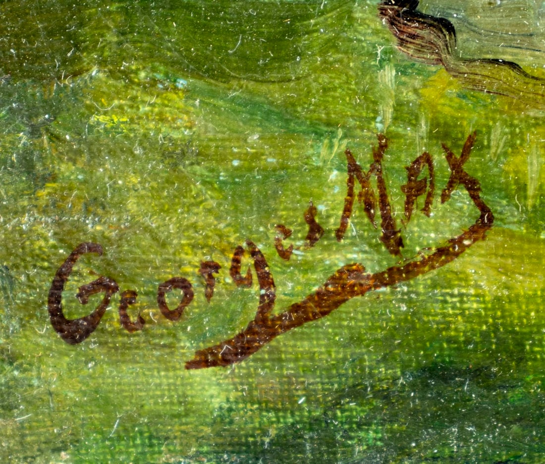 Georges Max (France,early 20C) oil painting antique - 4