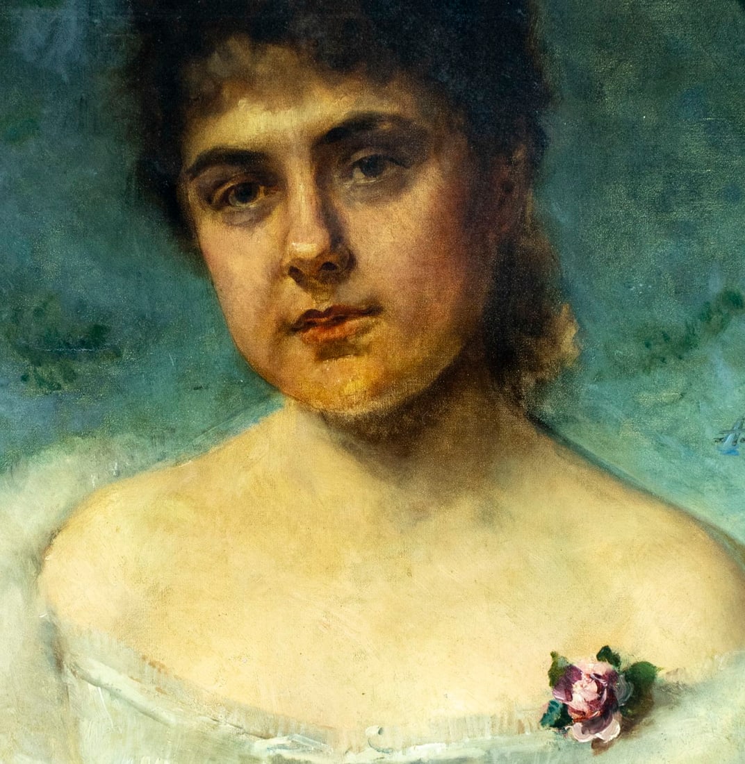 Adolphe Weisz (France,Hungary,1838-1900) oil painting antique - 5
