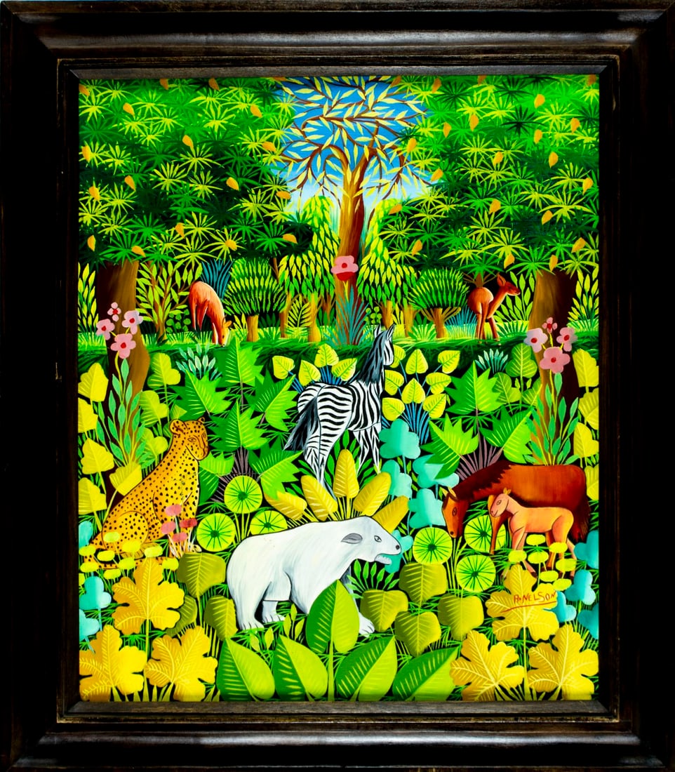 A Nelson (Haiti,20C) oil painting - 3