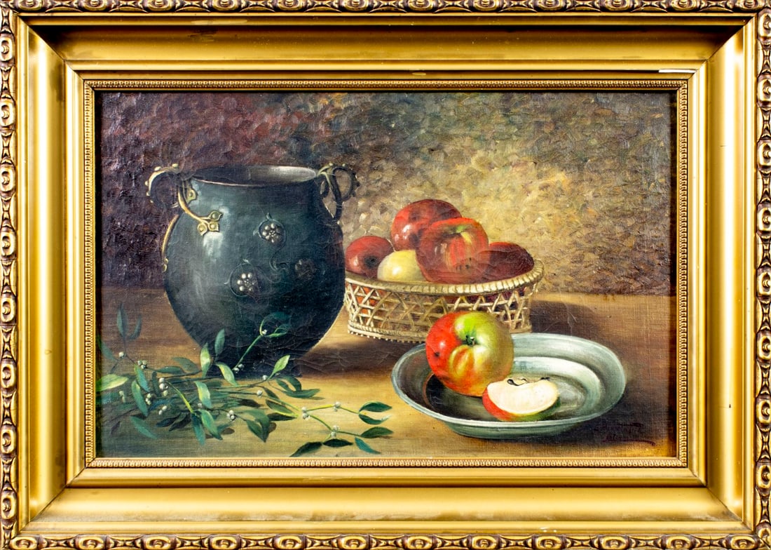 E Parmentier (Europe,19C) oil painting antique - 2