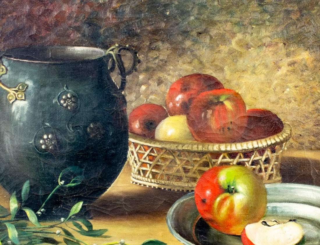 E Parmentier (Europe,19C) oil painting antique - 4
