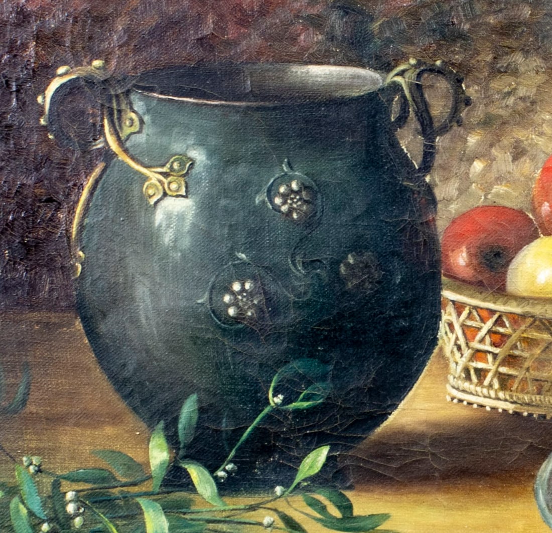 E Parmentier (Europe,19C) oil painting antique - 5