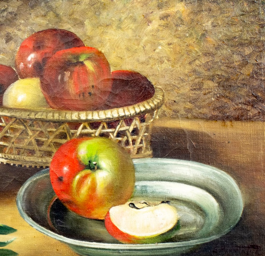 E Parmentier (Europe,19C) oil painting antique - 6