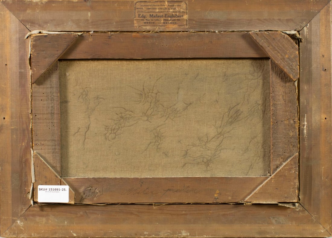 E Parmentier (Europe,19C) oil painting antique - 8