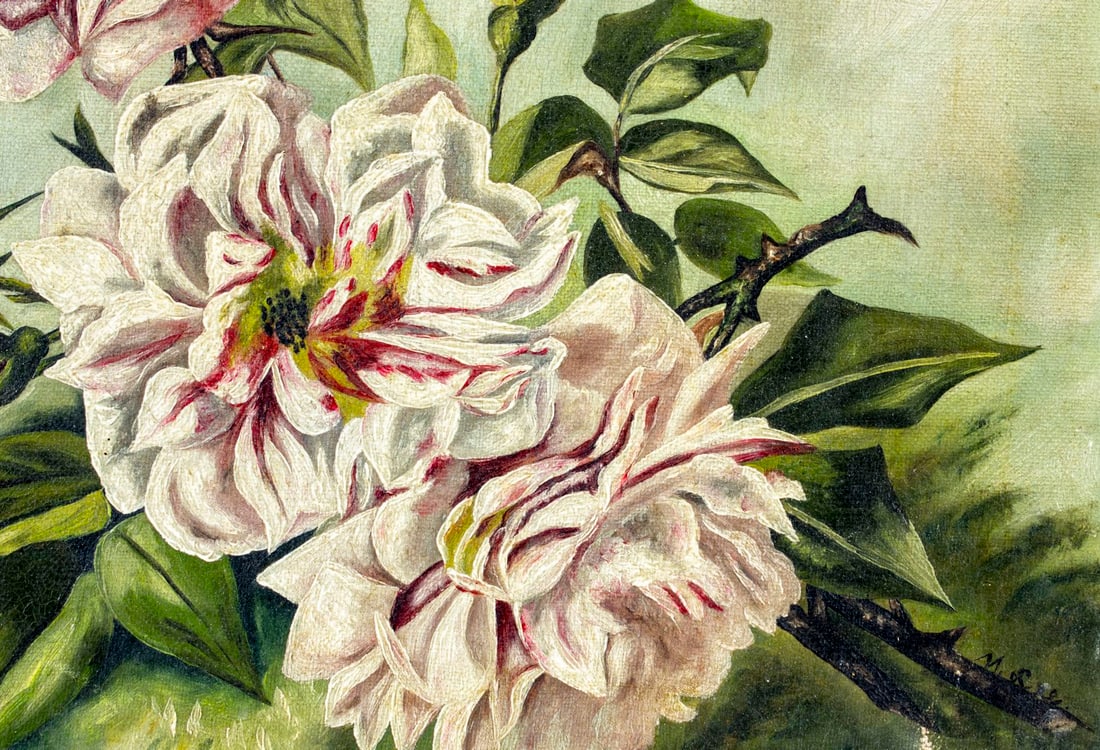 M Lee (US,early 20C) oil painting antique - 7