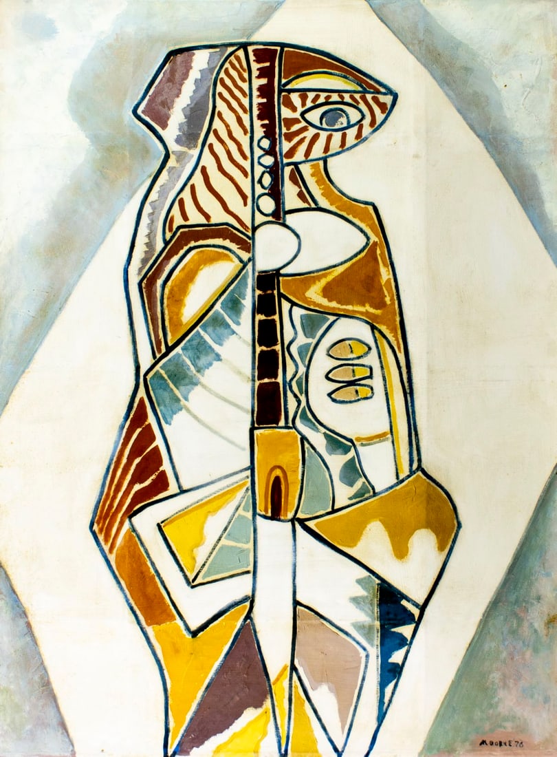 Mortimer Borne (NY,Poland,1902-1987) oil painting 3D (1 of 15)