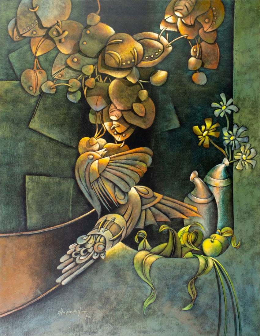 Milton Estrella Gavidia (Ecuador,born 1969) oil painting (1 of 13)