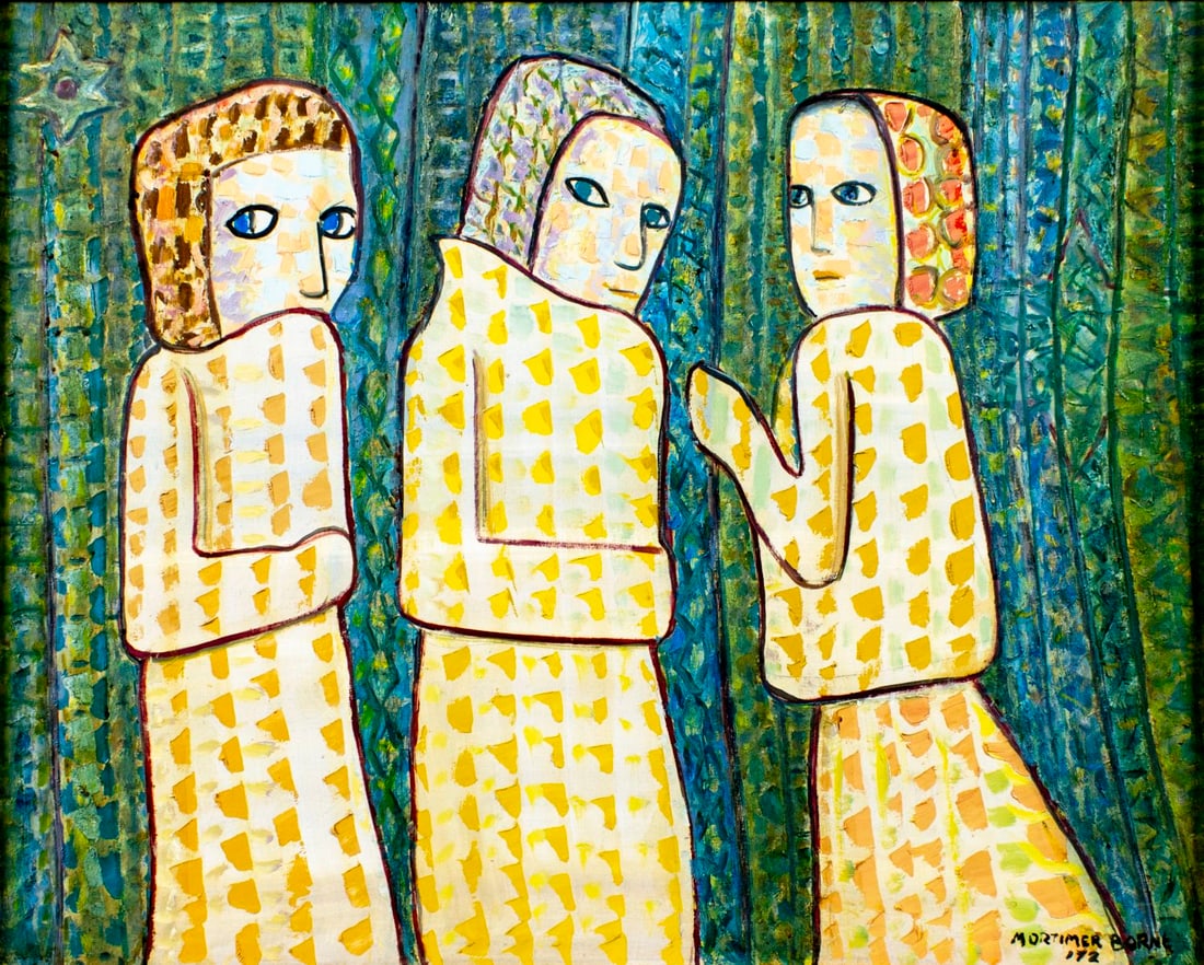 Mortimer Borne (NY,Poland,1902-1987) oil painting (1 of 14)