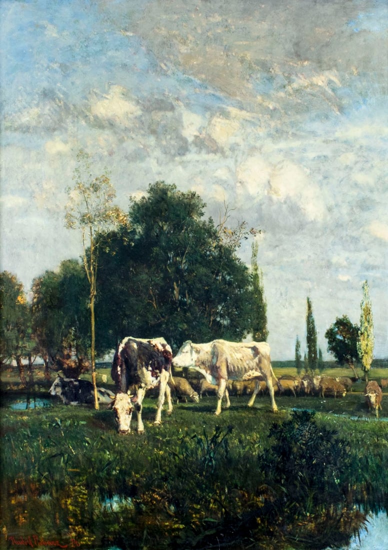 Rudolf Ribarz (Austria,1848-1904) oil painting antique (1 of 11)
