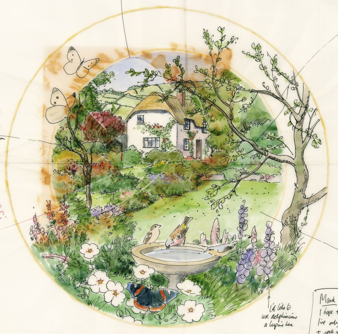 Peter Barrett (UK,1935-?) watercolor painting (1 of 12)