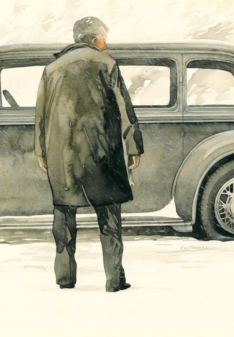Fred W Thomas (WA,20C) watercolor painting (1 of 14)