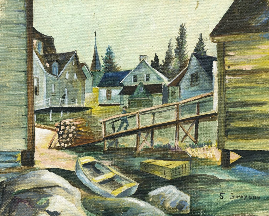 S Grayson (US,mid 20C) oil painting (1 of 12)