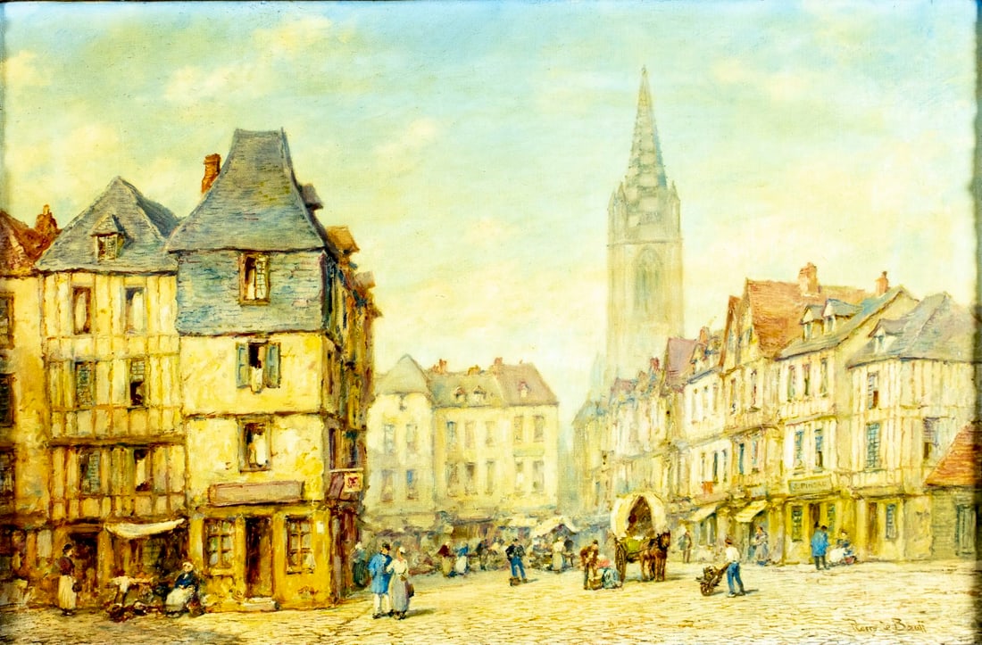 Pierre le Boeuff (France,1899-1920) oil painting antique (1 of 14)