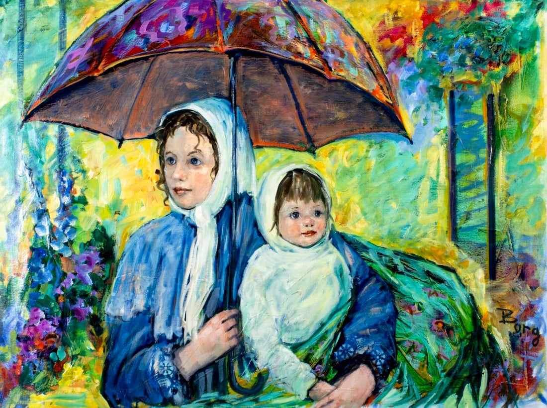 Irene Borg (CA,b 1950) oil painting (1 of 13)