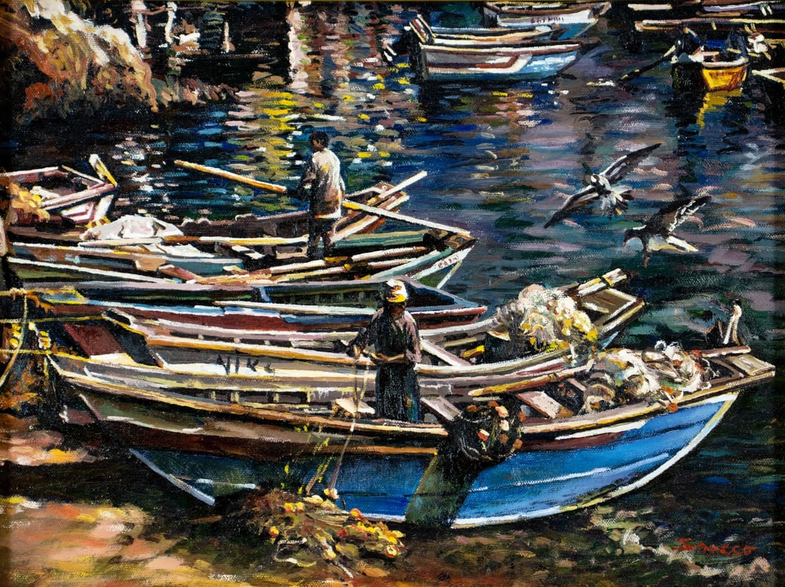 Jaime Roman Sonocco Saco (Peru,b 1971) oil painting (1 of 13)