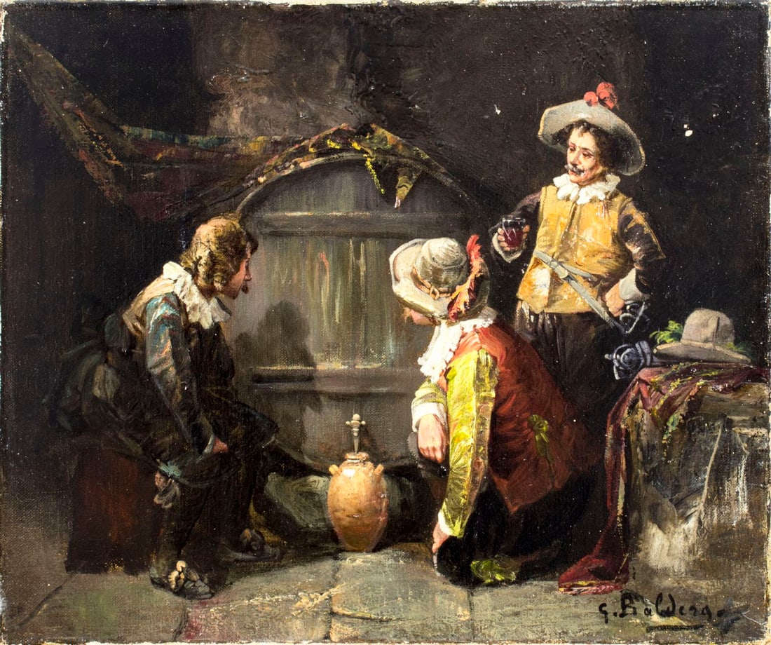 Luigi Giorgio Baldero (Italy,19/20C) oil painting antique - 3