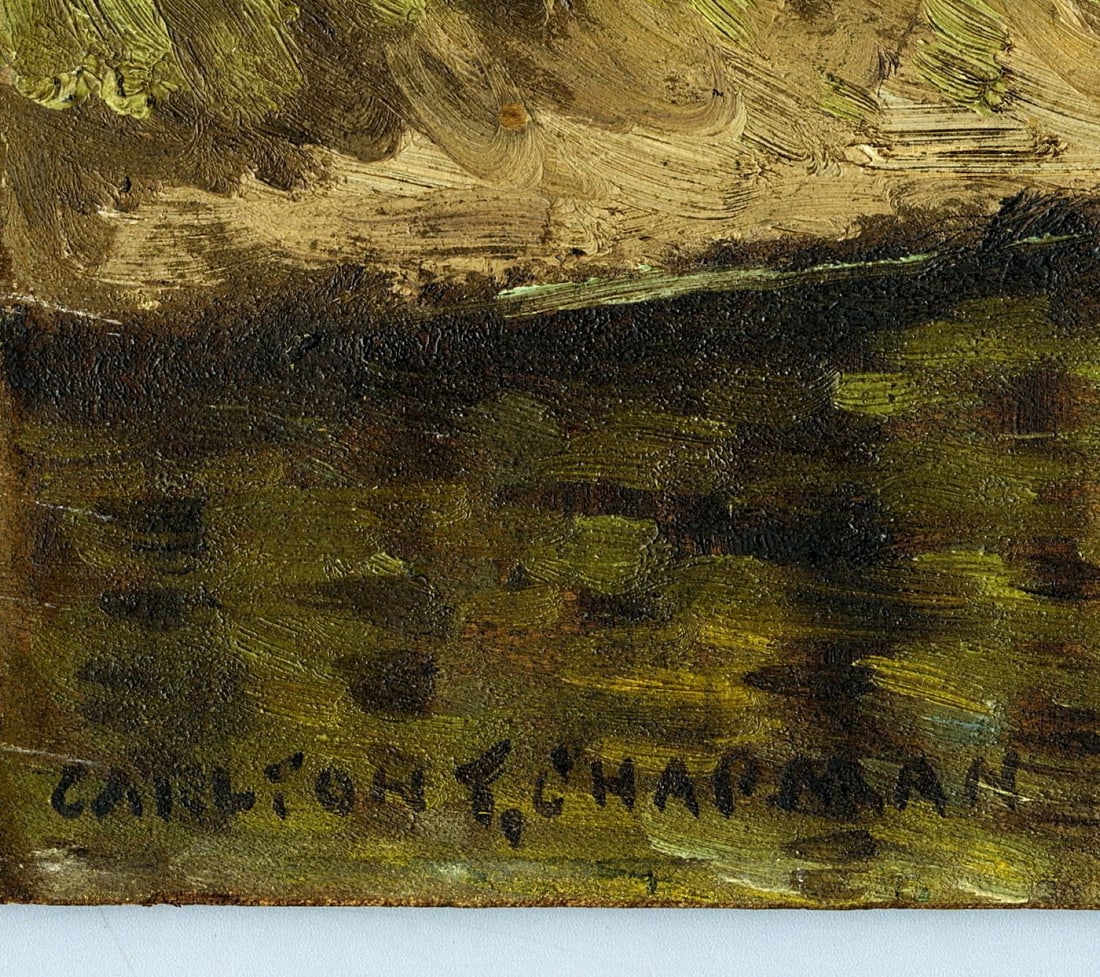 Carlton Theodore Chapman (NY,CA,1860-1925) oil painting antique - 4