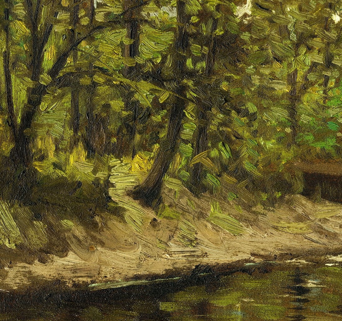 Carlton Theodore Chapman (NY,CA,1860-1925) oil painting antique - 5