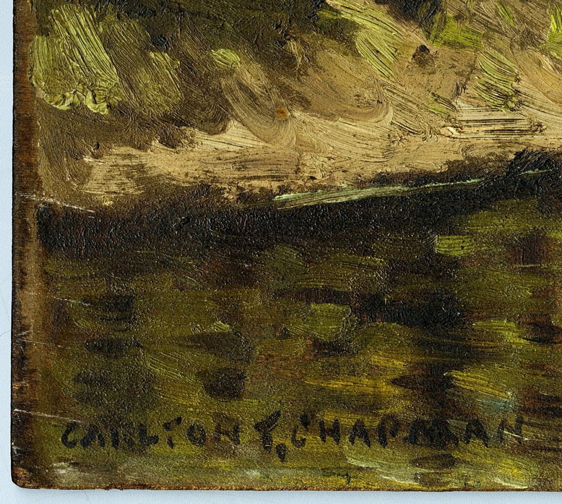 Carlton Theodore Chapman (NY,CA,1860-1925) oil painting antique - 8