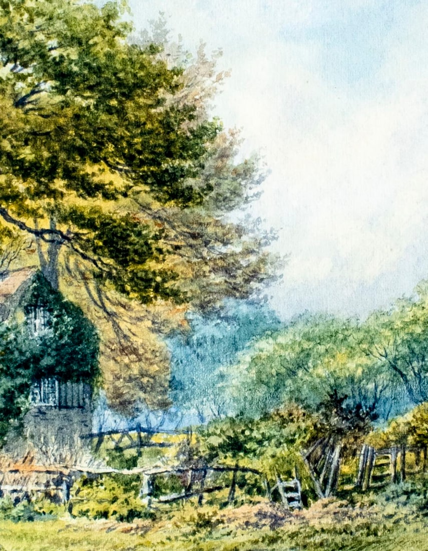 G Fall (UK,19C) watercolor painting antique - 5