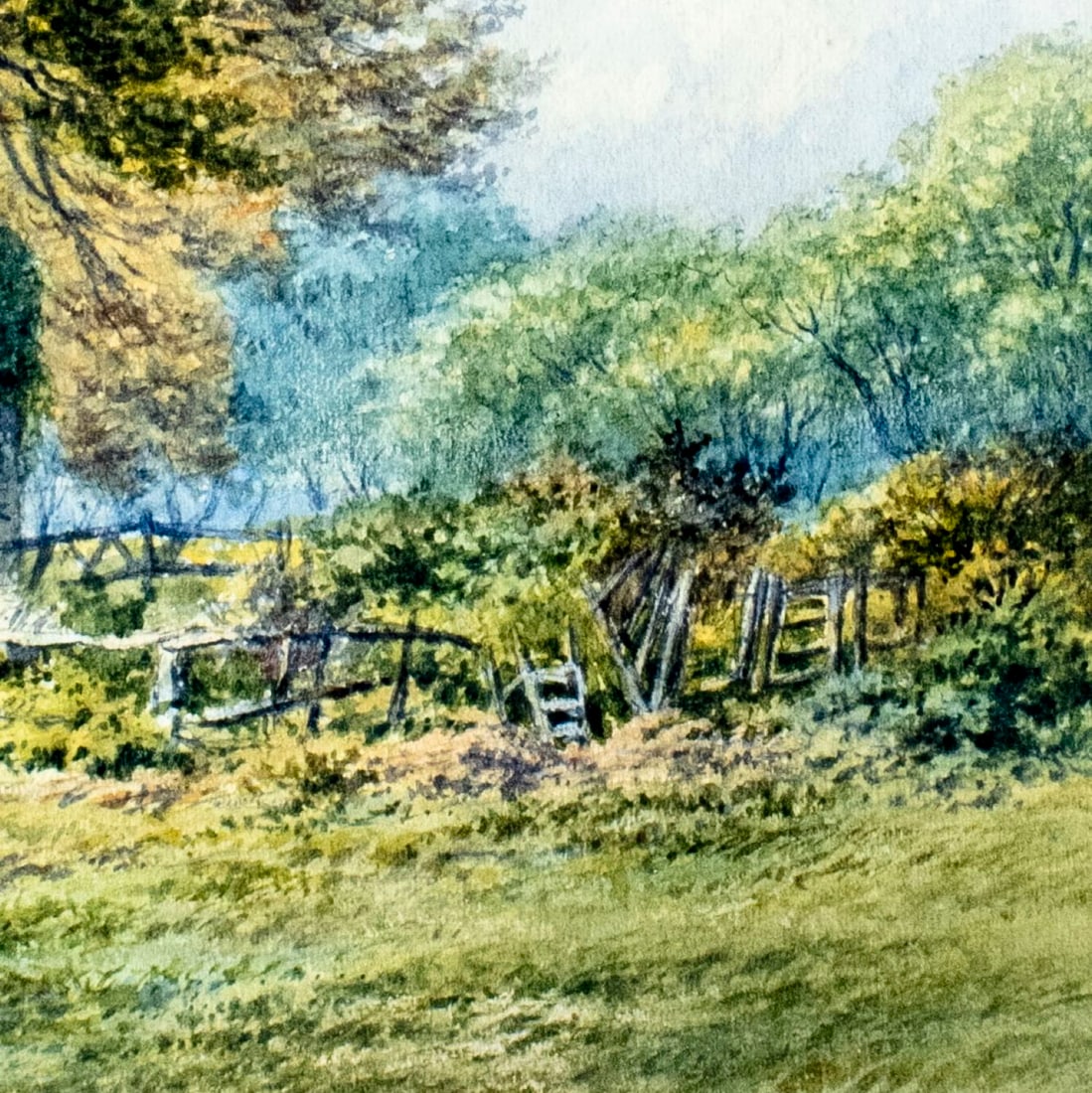 G Fall (UK,19C) watercolor painting antique - 6