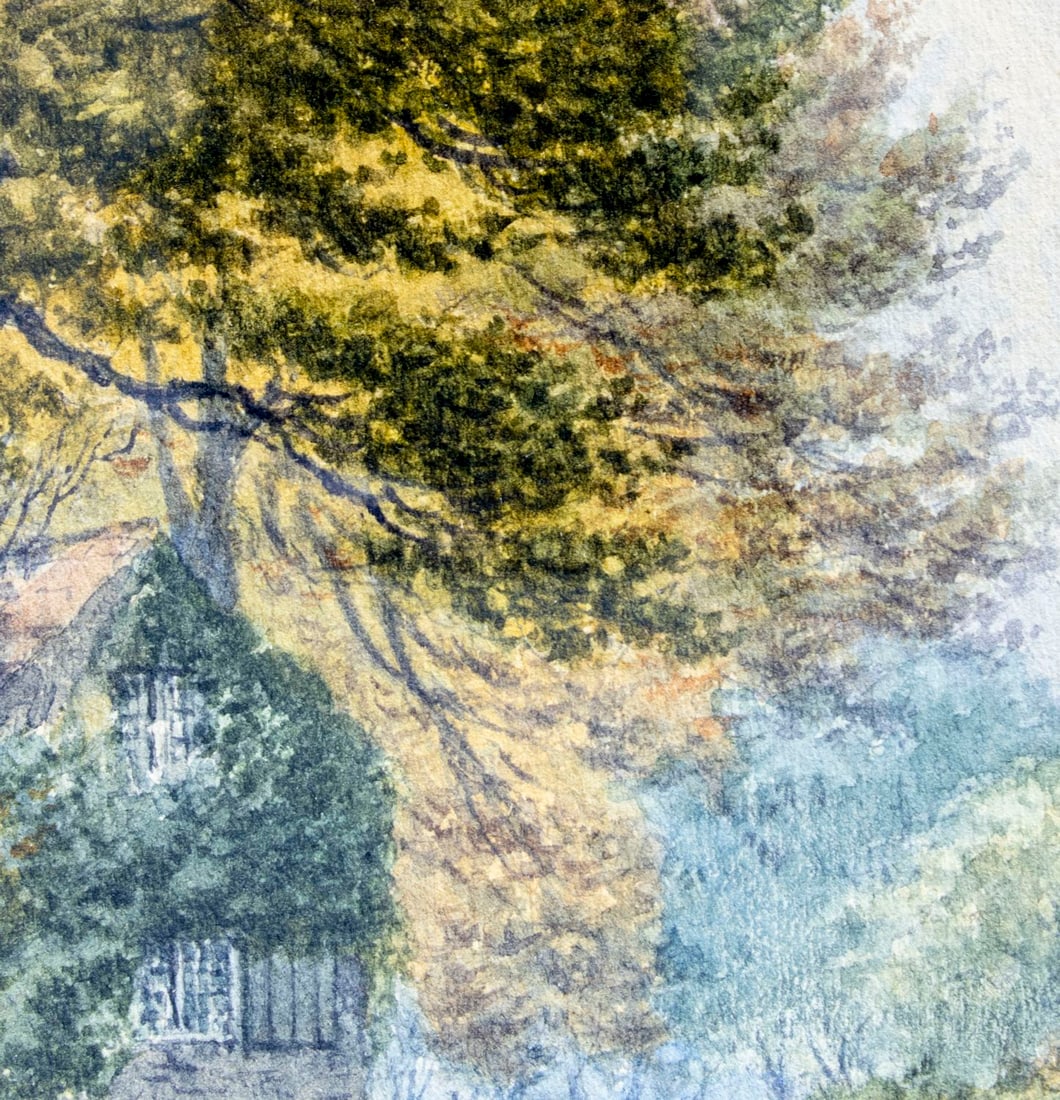 G Fall (UK,19C) watercolor painting antique - 8