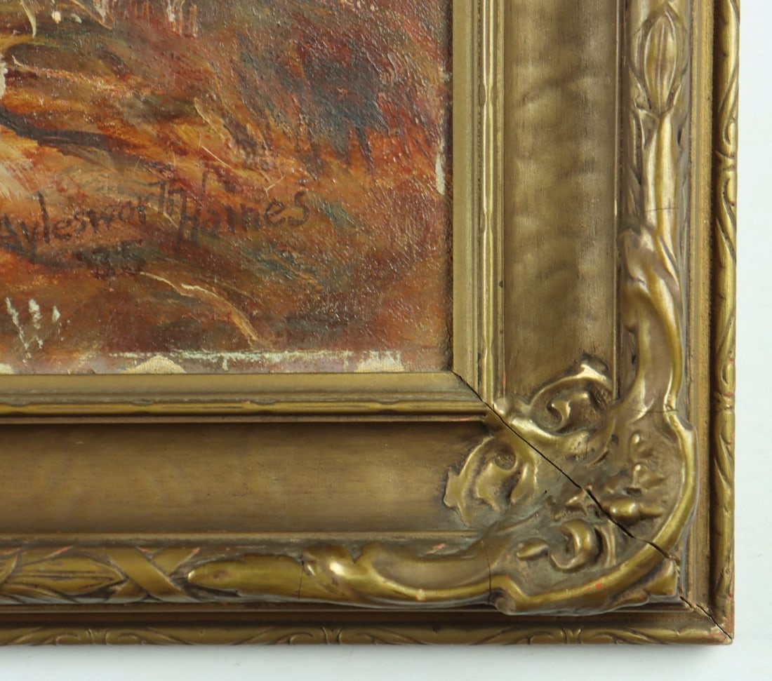 Bowen Haines (NY,Canada,1858-?) oil painting antique - 10