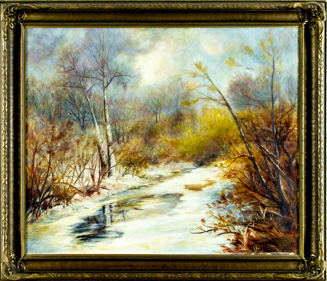 Bowen Haines (NY,Canada,1858-?) oil painting antique - 3
