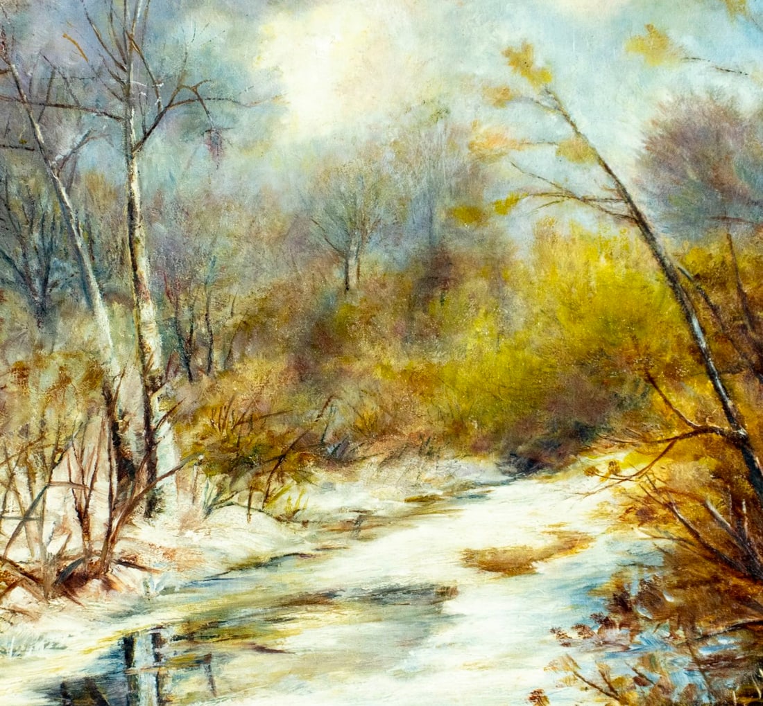 Bowen Haines (NY,Canada,1858-?) oil painting antique - 5