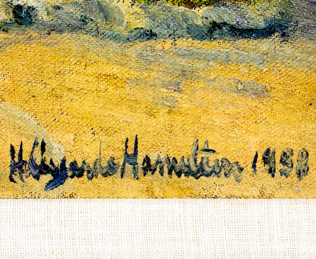 Hildegarde Hamilton (FL,VA,1898-1970) oil painting - 4