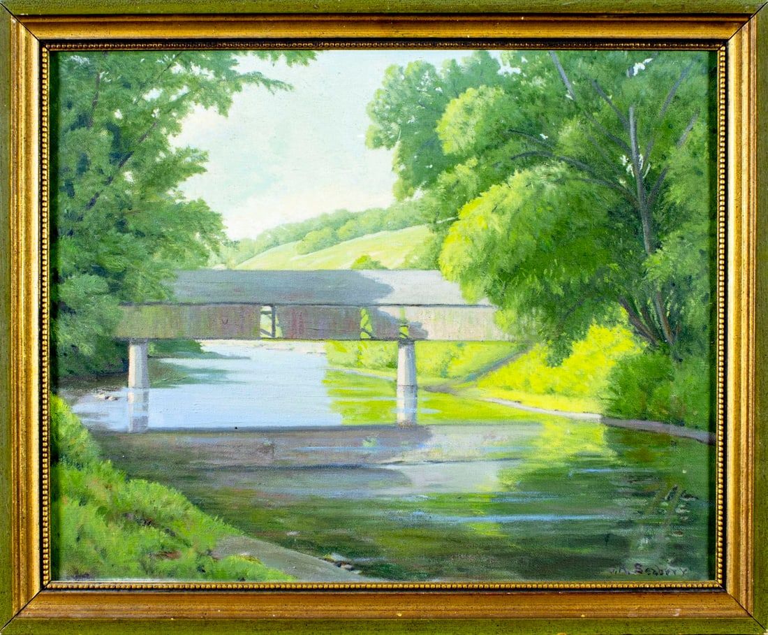 J H Seabury (VT,mid 20C) oil painting - 3