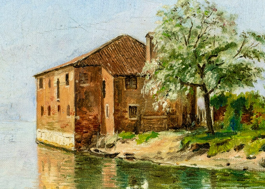 Antique 19C American oil painting - 4