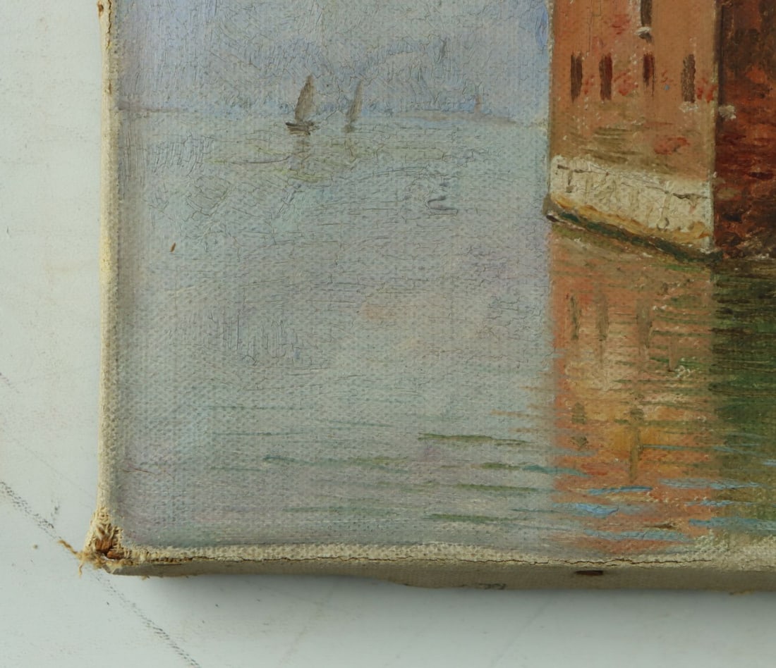 Antique 19C American oil painting - 9