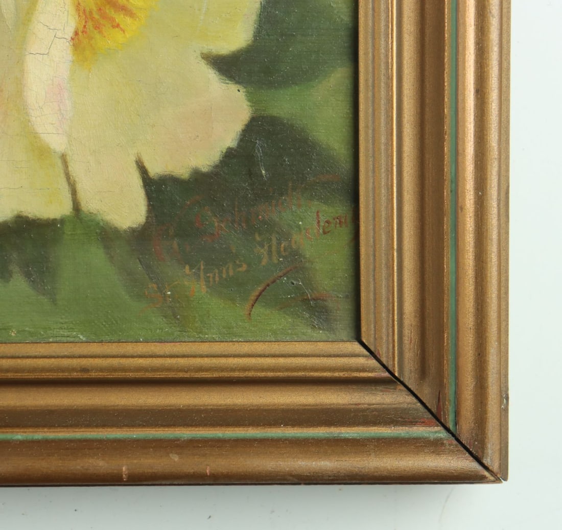 G Schmidt (US,early 20C) oil painting antique - 10