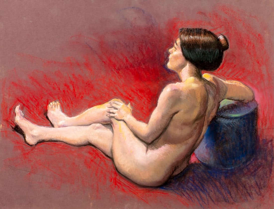 Karl Foster (PA,b 1933) pastel painting (1 of 11)