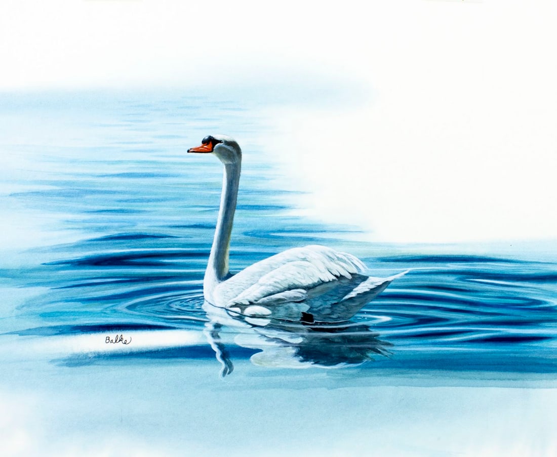 Don Balke (NC,1933-?) gouache painting (1 of 13)