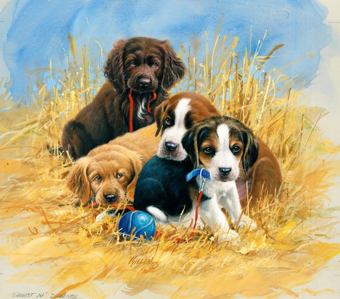 Jim Killen (MN,1934-2024) gouache painting (1 of 12)