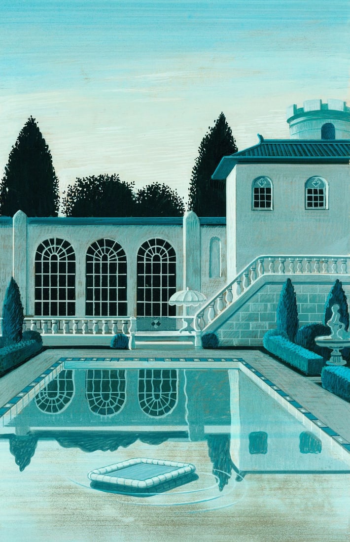 Chuck Wilkinson (US,1932-2010) gouache painting (1 of 12)