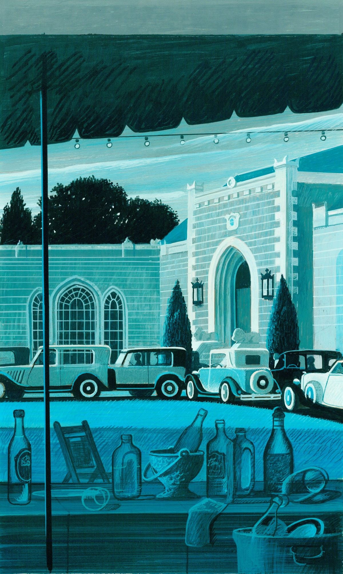 Chuck Wilkinson (US,1932-2010) gouache painting (1 of 12)