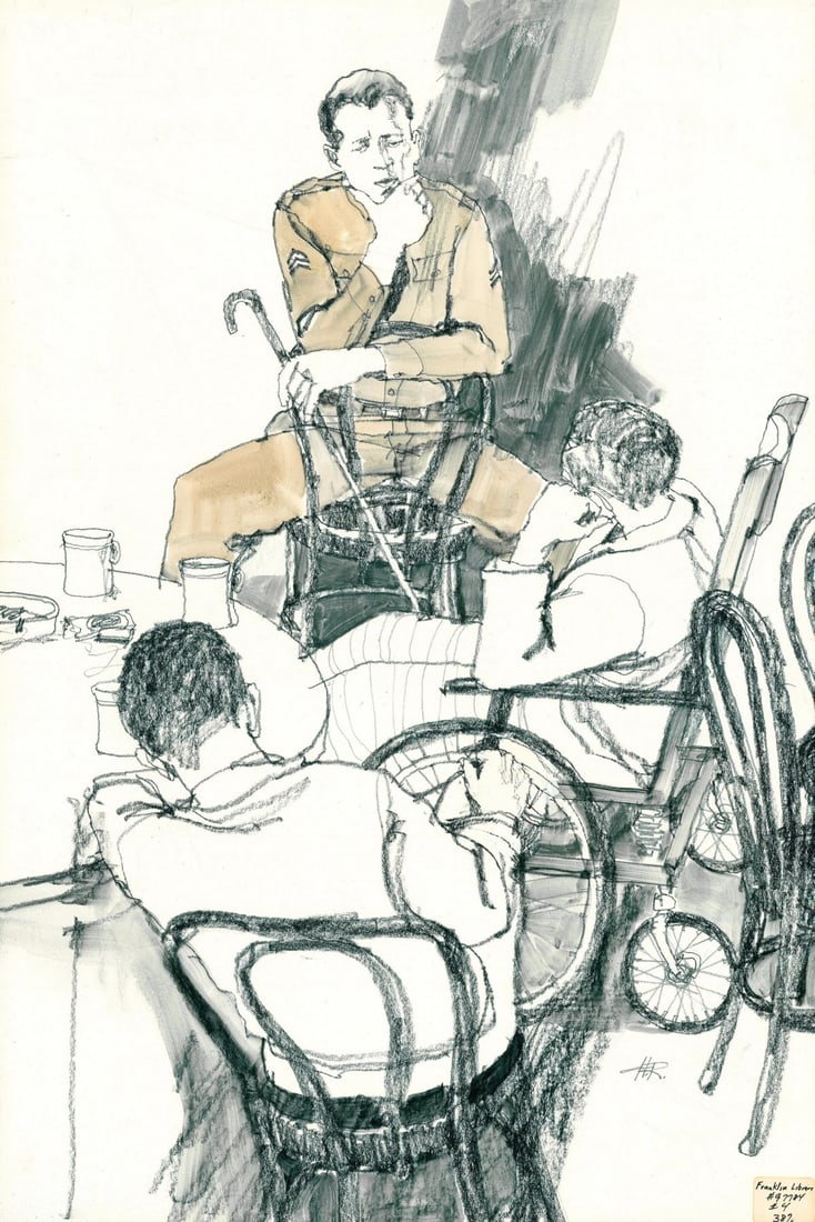 Howard Rogers (AZ,CA,1932-2022) graphite painting (1 of 12)