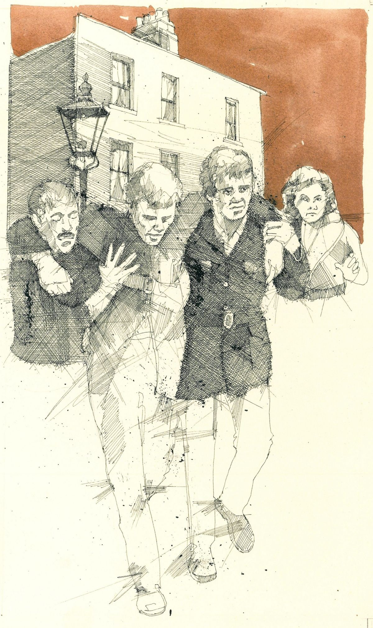 Kenneth Francis Dewey (AZ,1940-?) ink painting (1 of 13)