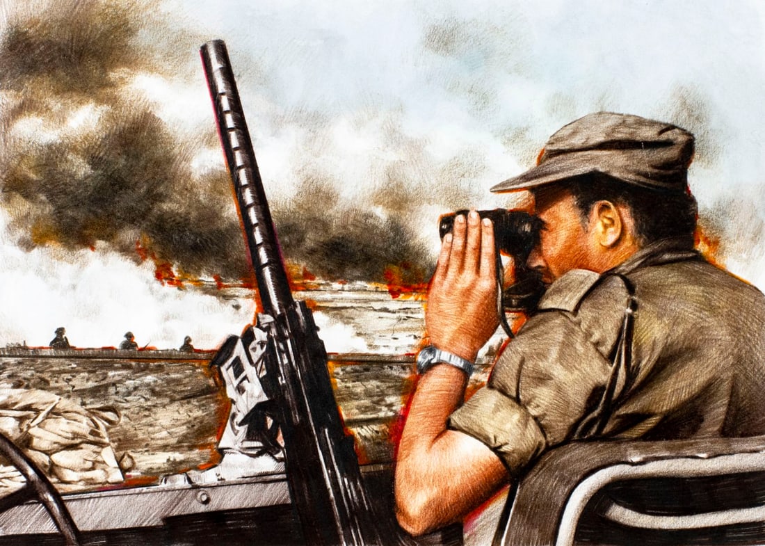 Paul Calle (CT,NY,1928-2010) colored pencil painting (1 of 13)