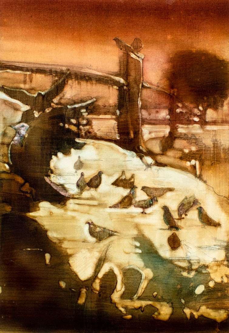 Walt Spitzmiller (MO,b 1944) watercolor painting: ARTIST: Walter Walt Spitzmiller (Missouri, born 1944) TITLE: Illustration - Brothers Karamazov MEDIUM: watercolor on paper. Paper applied to board. CONDITION: Very good. No