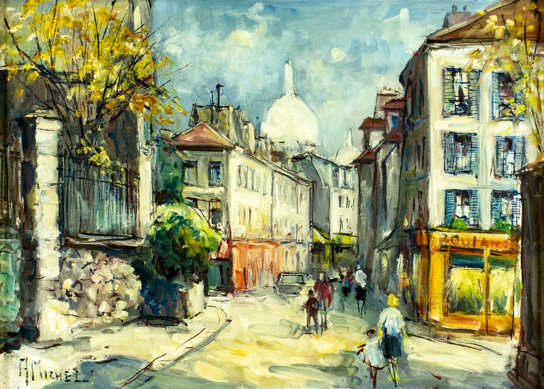 Andre Michel (France,Canada,1945-?) oil painting (1 of 13)