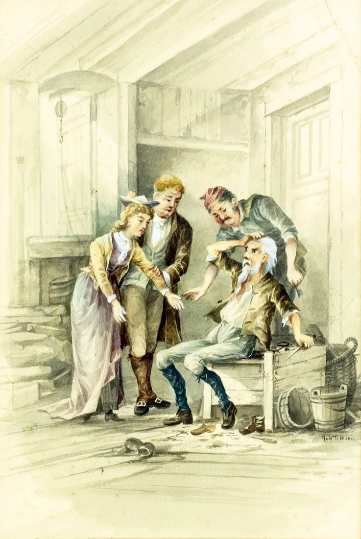 Robert David Wilkie (MA,Canada,1828-1903) watercolor painting antique (1 of 14)