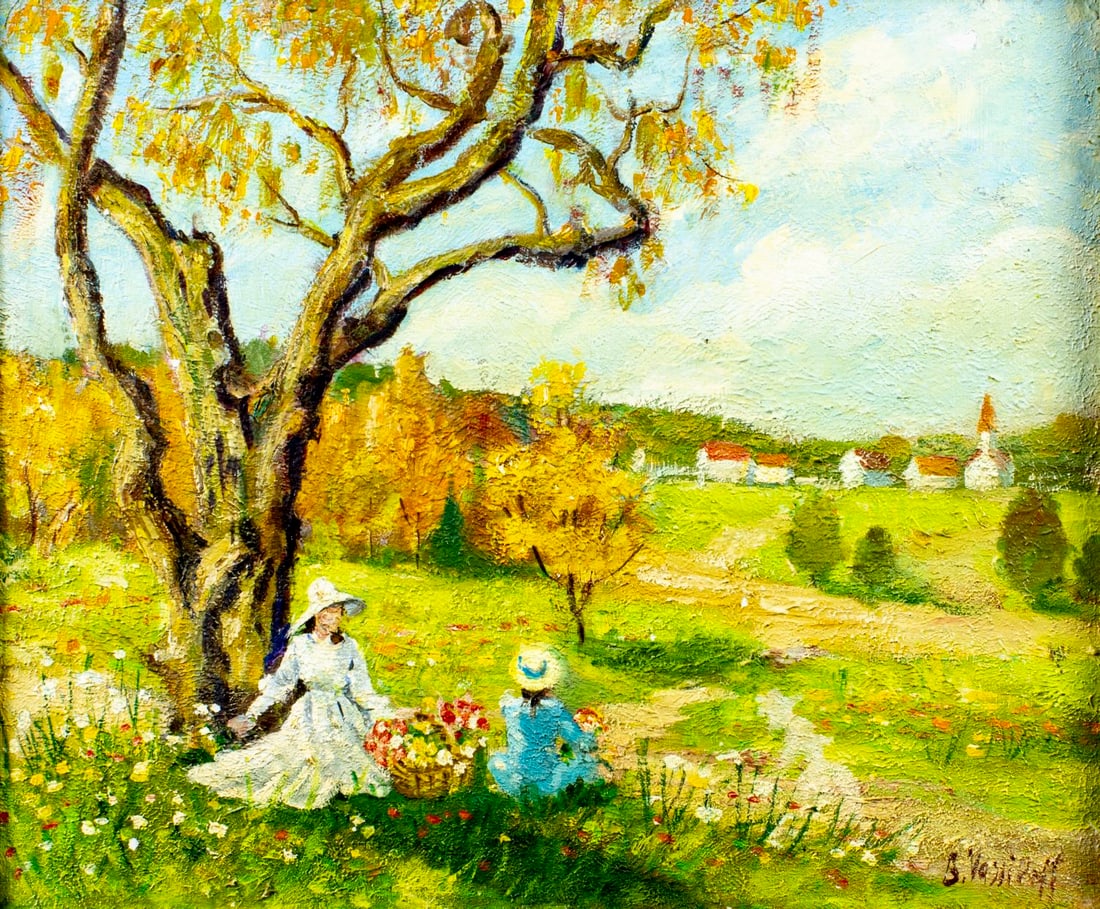 Boris Vassiloff (NY,Russia,1901-2000) oil painting (1 of 13)