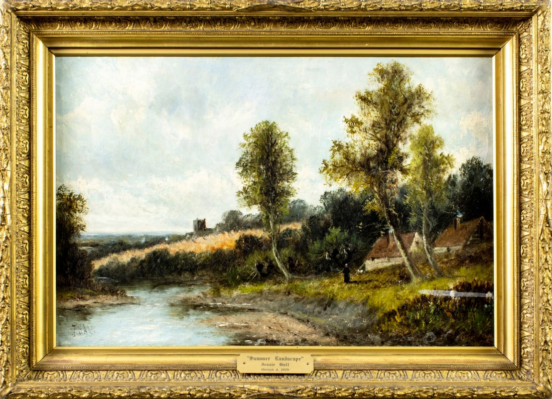 ATTR Jessie Hall (UK,?-1915) oil painting antique - 3