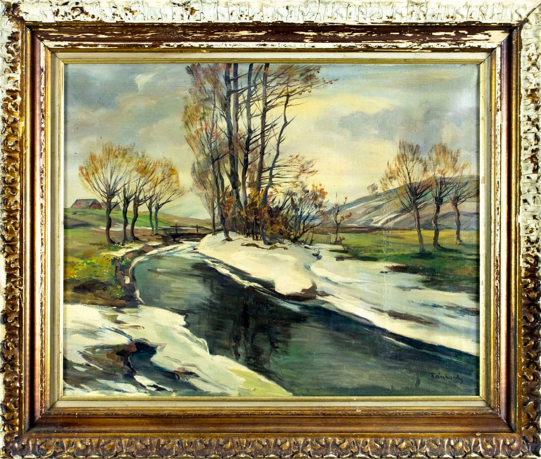 Reinhard (German,mid 20C) oil painting - 3